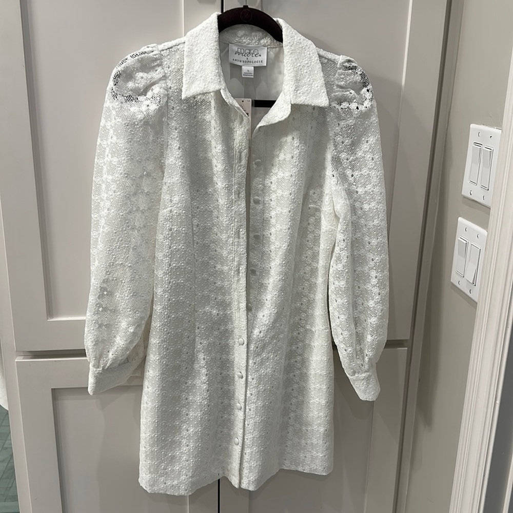 NWT lace white dress perfect for a wedding shower or white party or even work